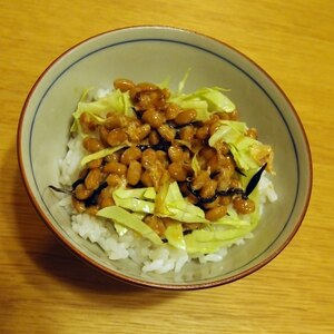 ひじきサラダ納豆ご飯
